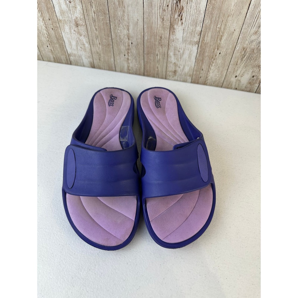 Bass Sandals Women’s Size 8 Purple Pink Comfort Summer Beach Slip On Water Proof